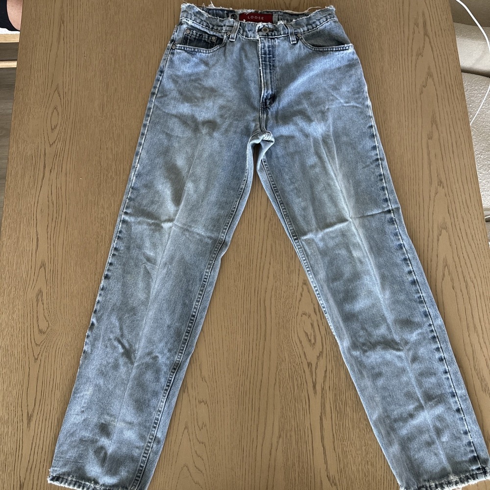 Vtg 90s Levis SilverTab Loose Baggy Jeans Light Wash Women Sz 8 MADE IN USA